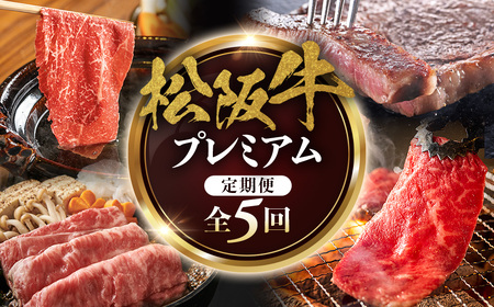 松阪牛プレミアム定期便 全5回お届け! 松坂牛 定期便 牛肉 三重県 多気町 NTY-40