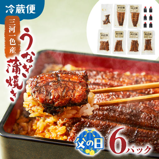 【父の日ギフト】3代目が焼く蒲焼き真空パックB 6パック 国産 うなぎ 父の日