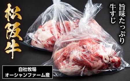 松阪牛すじ 500g×2P/(冷凍)瀬古食品 JGAP認定 松阪肉 名産 お取り寄せグルメ 三重県 大台町