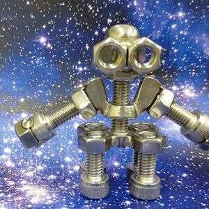 ブロックみたいなねじ玩具 M6ネジー2号 / 大河内 ロボット 知育 おもちゃ 工具不要 ステンレス ネジ ボルト ナット 玩具 三重県 度会町
