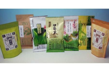 伊勢茶　7品セット／丸中製茶　特別栽培　ほうじ茶　あらびき　緑茶　特上　深蒸し　お茶　煎茶　伊勢志摩