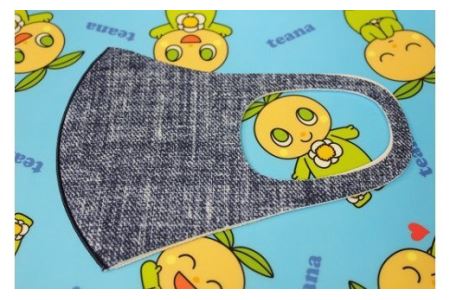 耳が痛くならない フィットマスク +紺色デニム柄 Lサイズ 2枚セット/ネイション産業 三重県 度会町 伊勢志摩