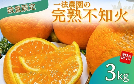一法農園の完熟不知火 ご家庭用 ちょこっと訳あり L-3Lサイズ 3kg[2026年2月上旬〜3月下旬までに順次発送] / みかん ミカン 蜜柑 不知火 デコポン [mkz015]