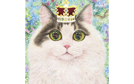 猫作家福嶋吾然有が描く、猫のフルオーダー絵画　 F8号サイズ 猫 猫 猫