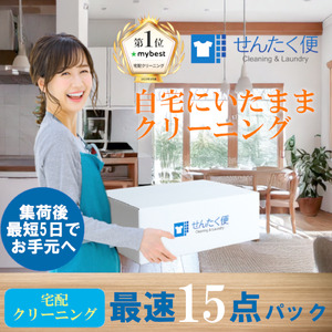 クリーニング せんたく便 最速 15点パック 洗濯 衣類クリーニング 宅配クリーニング 衣類 服 夏物 冬物 宅配 15点 滋賀 彦根
