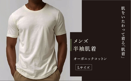 オーガニックコットン 半袖肌着 メンズ Lサイズ
