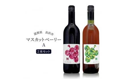 長浜産マスカットベーリーA 赤白2本セット 滋賀県長浜市/Wine&CidreNAGAHAMA[AQBJ003]