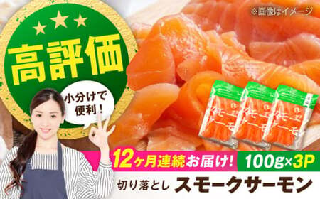【全12回】スモークサーモン 100ｇ×3[AQAJ037]スモークサーモンスモークサーモンサーモンサーモン