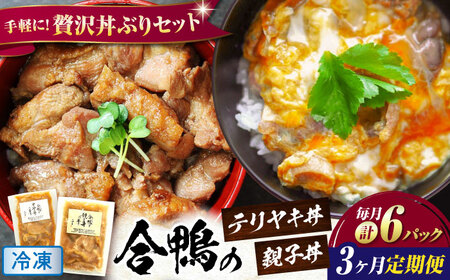 [全3回定期便][冷凍]合鴨親子丼の素・合鴨テリヤキ丼の素 各3 計6パックセット 滋賀県長浜市/株式会社 一湖房[AQCB021]