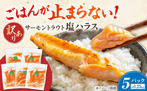[訳あり]サーモントラウト塩ハラス250g×5パック[AQAJ097]ハラス