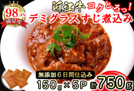 近江牛 コクとろ!デミグラスすじ煮込み[750g(150g×5パック)][AB68SM1]