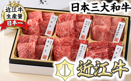 【カネ吉山本】近江牛【極】定番・焼肉6種盛り合わせ【Y147U】