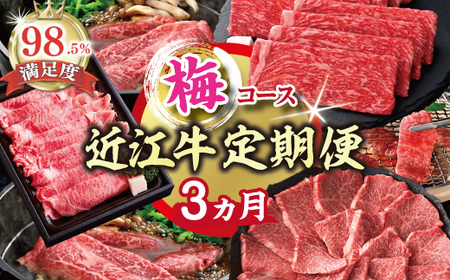 [期間限定]特選近江牛定期便(3カ月)梅コース(近江牛マスター中級編)[ZZ46U]
