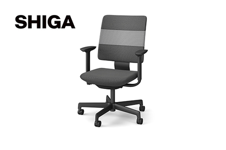 イトーキ SHIGA シガ 昇降脚 背トリプル ベースカラー:ブラック / 座面カラー:ツートンWC(KJ-517SEM-T1WCF)キャスター5本脚 [アンクルムーブ・シンクロロッキング / アジャスタブル肘 / 抵抗付きウレタンキャスター] 日本製 ワークチェア オフィスチェア 柴田文江氏デザイン[EI182W]