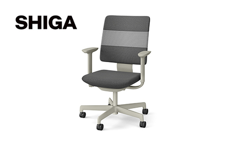 イトーキ SHIGA シガ 昇降脚 背トリプル ベースカラー:ペールオリーブ / 座面カラー:ツートーンWC(KJ-517SEM-L4WCF)キャスター5本脚 [アンクルムーブ・シンクロロッキング / アジャスタブル肘 / 抵抗付きウレタンキャスター] 日本製 ワークチェア オフィスチェア 柴田文江氏デザイン[EI188W]
