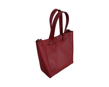 [ 八幡レザー ]ショルダー付き トートバッグ 赤 [DP11W] カバン 鞄 かばん トートバッグ ショルダーバッグ 牛革 レザー 軽量 レッド