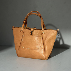 [ 八幡レザー ]かご型 トートバッグ キャメル [DP12W] カバン 鞄 かばん トートバッグ 牛革 レザー 軽量