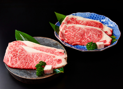 極上 特選 近江牛サーロイン&リブロースステーキ食べ比べセット 4枚 計800g[ FO03SM1]