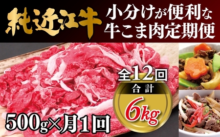 毎月お届け 純近江牛 小分けが便利な牛こま肉定期便[毎月お届け:全12回][0384] | 近江牛 小分け こま肉 切り落とし 定期便 牛 肉