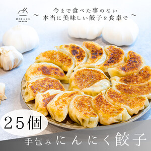 餃子 手包みにんにく餃子 25個入り 餃子屋はまだ