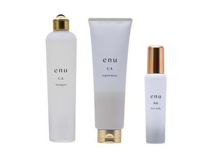 中野製薬 enu エヌ 3点セット シャンプー CA 300ml/リペアメント CA 250g/ヘアミルク BM 100ml