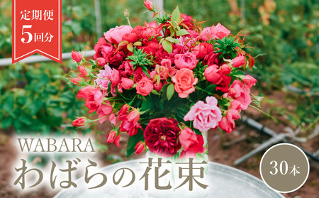 わばらの花束 30本定期便 5回分 Rose Farm KEIJI WABARA プレゼント 記念日 國枝啓司