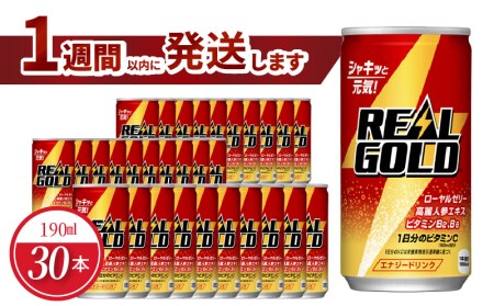 リアルゴールド 190ml缶(30本入)ローヤルゼリー 炭酸飲料 ビタミン補給 栄養補給 常備 保存 買い置き PET 人気 おすすめ