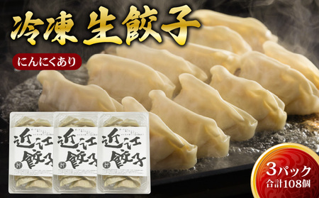 近江餃子本舗 冷凍生餃子にんにくあり3パック(108個)セット
