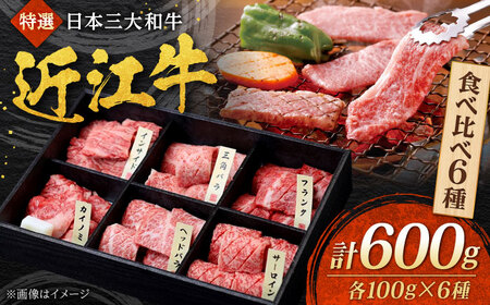 近江牛 バラ・モモ・ロース おまかせ6種 各100g 焼肉すだく 栗東市 / 株式会社総合近江牛商社 [BIBX002]