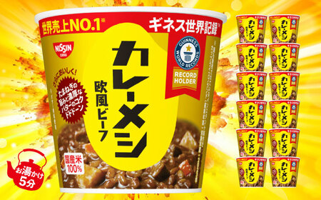 日清カレーメシ 欧風ビーフ 2ケース 計12食 / カレーライス 常温 保存 カップ飯 非常食 保存食 備蓄 まとめ買い / 栗東市 / 日清食品株式会社[BIBI025]