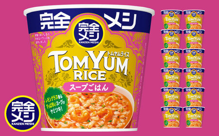 完全メシ トムヤムライス 2ケース 計12食 / 完全飯 トムヤムクン 常温 保存 カップ飯 非常食 保存食 備蓄 まとめ買い / 栗東市 / 日清食品株式会社[BIBI029]