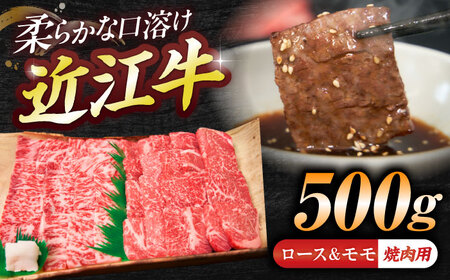 近江牛ロース＆モモ（焼肉）500g  栗東市 / 有限会社 岡山[BIBE047]