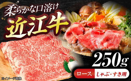 近江牛ロース(すき・しゃぶ)250g 栗東市 / 有限会社 岡山[BIBE077]