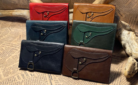 鞍型カード・名刺入れ(マチなし) / 競馬 馬 本革 牛革 革小物 レザー ファッション 小物 ハンドメイド 名刺入れ / 栗東市 / 株式会社ブルズエフ[BIAU579]