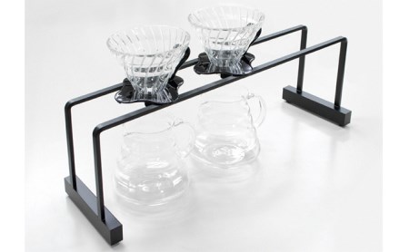 NPS[R]コーヒードリッパースタンド ライト - マットブラック塗装(300×160) 栗東市 / 日本プレート精工株式会社 [BIBB005]