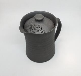 マイカフェポット M 焼き締めブラック