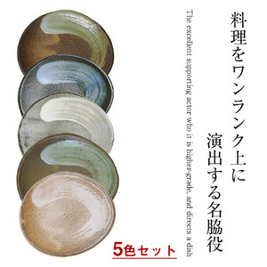 信楽焼 彩り取り皿5色セット