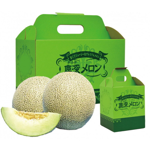 【7月末までの期間限定】鹿深（かふか） メロン 2個（合計約3.5kg） 箱入り※2026年7月上旬～8月上旬頃に順次発送予定