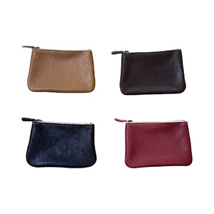 革・ファスナーポーチ ミニ[チョコ]