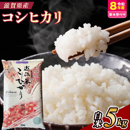 [令和8年産 新米 先行予約]近江米コシヒカリ5kg(精米)※2026年9月〜発送