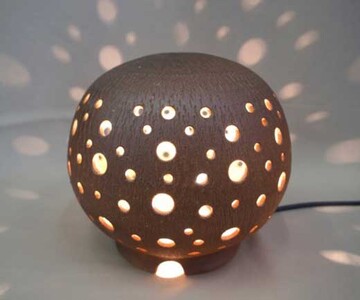 信楽焼 陶灯り（大）