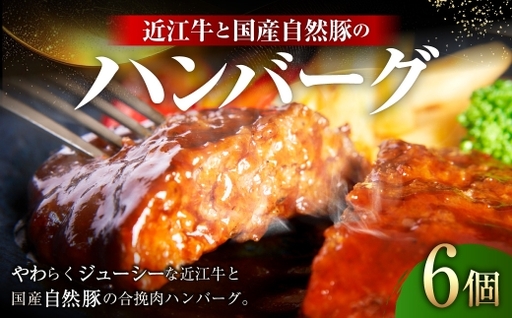 近江牛と国産自然豚のハンバーグ 120g × 6個 お肉 肉 ニク にく 牛肉 牛 国産 滋賀県産 冷凍 近江牛 おかず 晩酌 ハンバーグ 豚肉 豚 自然豚 デミグラスソース 惣菜 レンジ調理 簡単調理 簡単