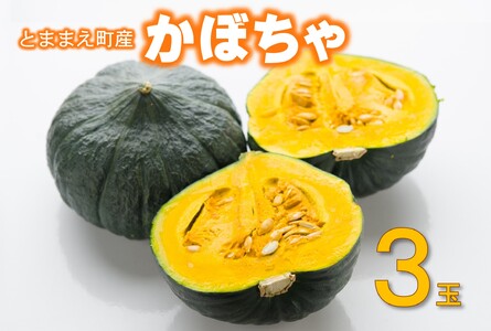 【令和5年産】北海道とままえ産かぼちゃ　3玉