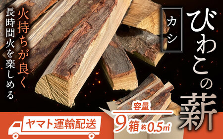 びわこの薪(カシ薪×9箱) 株式会社ジンジ 滋賀県 東近江市 AA-A01 びわこの薪 カシ 薪 9箱 広葉樹 ストーブ用 キャンプ アウトドア 暖炉 焚き火 火持ち 火力 乾燥薪 着火 滋賀県産 東近江市産
