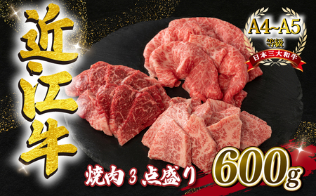 近江牛 焼肉 3点盛セット 各 200g A4 ~ A5 ランク