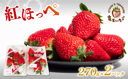 いちご 紅ほっぺ 270g × 2パック いちご