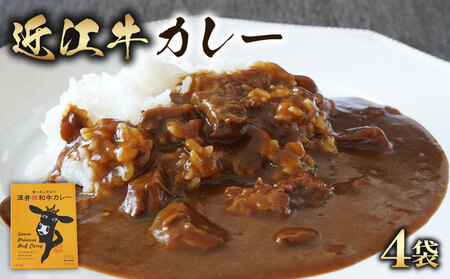 近江牛 カレー 200g × 4袋 セット 澤井姫和牛 カレー ( 黒毛和牛 牛肉 800g レトルト 肉 ギフト 自宅用 黒毛和牛 国産 ふるさと納税 ブランド牛 三大和牛 和牛 贈り物 内祝い 滋賀県 竜王町 澤井牧場 送料無料 )