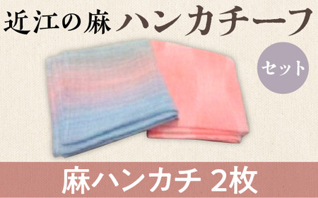 B[425904]近江の麻ハンカチーフセット