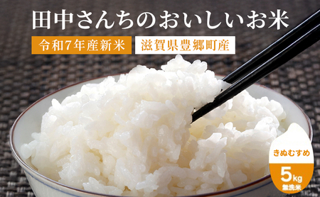 田中さんちのおいしいお米 きぬむすめ5kg(無洗米) 令和7年産