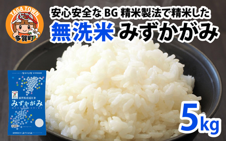 [先行予約][令和7年産新米早期予約]BG無洗米 みずかがみ 5kg[2025年9月中旬以降順次発送][A-00402] / 無洗米 無洗米 無洗米 無洗米 無洗米